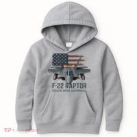 F-22 Raptor Stealth Speed Superiority Kids Hoodie thumb 0