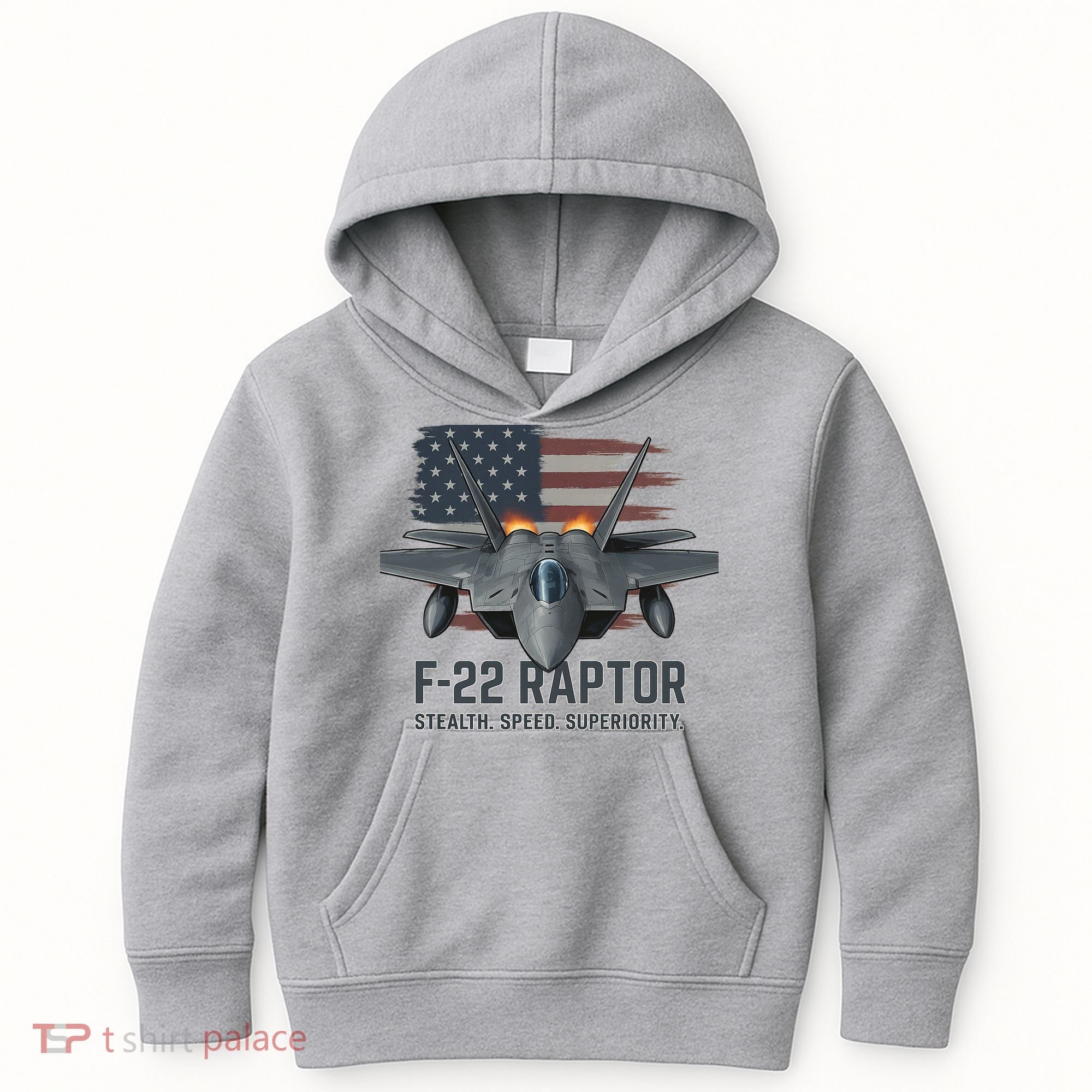 F-22 Raptor Stealth Speed Superiority Kids Hoodie