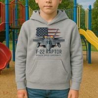 F-22 Raptor Stealth Speed Superiority Kids Hoodie thumb 2