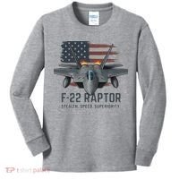 F-22 Raptor Stealth Speed Superiority Kids Long Sleeve Shirt thumb 0