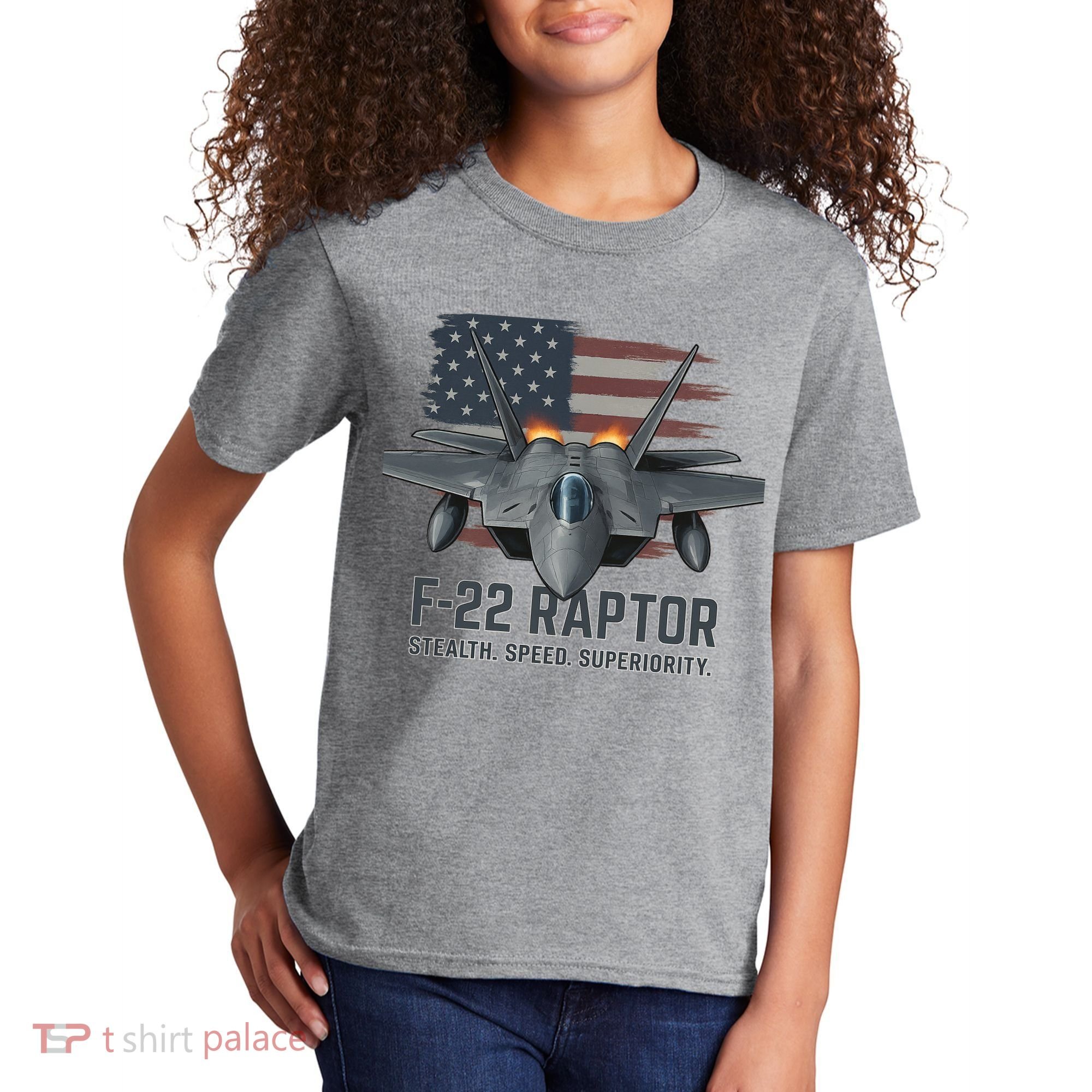 F-22 Raptor Stealth Speed Superiority Kids T-Shirt