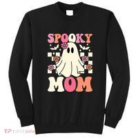 Family Retro Spooky Mom Groovy Halloween Ghost Costume Gift Sweatshirt thumb 0