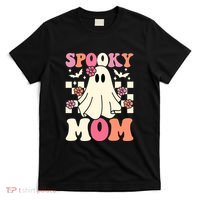 Family Retro Spooky Mom Groovy Halloween Ghost Costume Gift T-Shirt thumb 0