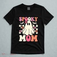 Family Retro Spooky Mom Groovy Halloween Ghost Costume Gift T-Shirt thumb 5