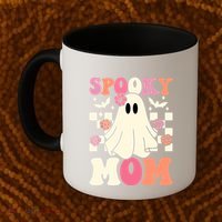 Family Retro Spooky Mom Groovy Halloween Ghost Costume Gift Coffee Mug thumb 2