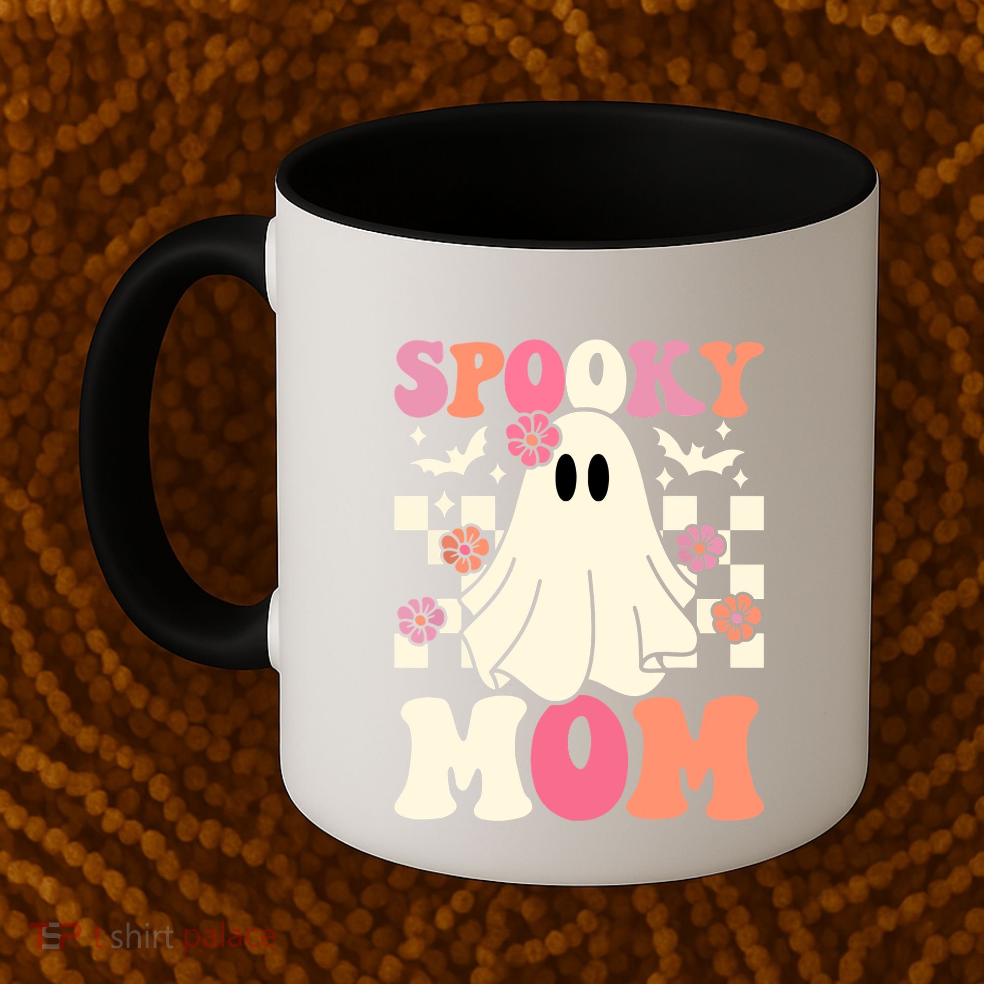 Family Retro Spooky Mom Groovy Halloween Ghost Costume Gift Coffee Mug