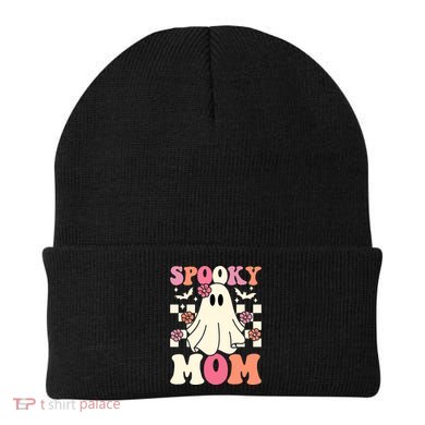 Family Retro Spooky Mom Groovy Halloween Ghost Costume Gift Beanie