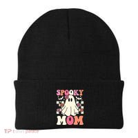 Family Retro Spooky Mom Groovy Halloween Ghost Costume Gift Beanie thumb 0