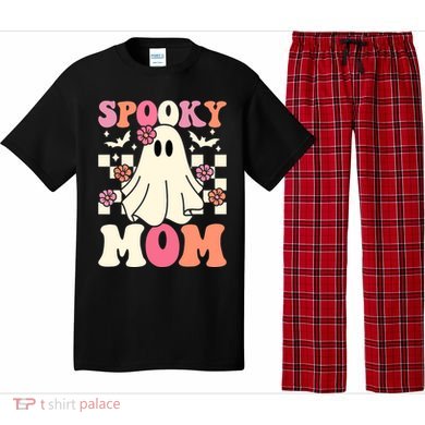 Family Retro Spooky Mom Groovy Halloween Ghost Costume Gift Pajama Set