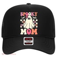 Family Retro Spooky Mom Groovy Halloween Ghost Costume Gift Hat thumb 0