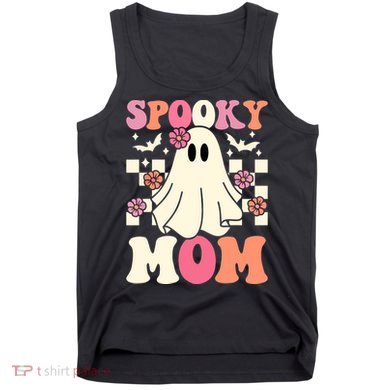 Family Retro Spooky Mom Groovy Halloween Ghost Costume Gift Tank Top