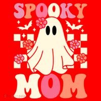Family Retro Spooky Mom Groovy Halloween Ghost Costume Gift Santa Hat thumb 1