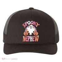 Family Retro Spooky Nephew Groovy Retro Halloween Ghost Costume Gift Yupoong Adult 5-Panel Trucker Hat thumb 0