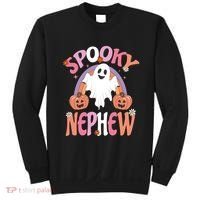 Family Retro Spooky Nephew Groovy Retro Halloween Ghost Costume Gift Sweatshirt thumb 0