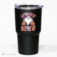 Family Retro Spooky Nephew Groovy Retro Halloween Ghost Costume Gift Tumbler thumb 0
