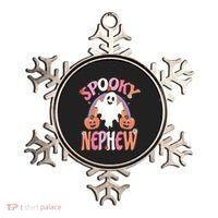 Family Retro Spooky Nephew Groovy Retro Halloween Ghost Costume Gift Ornament thumb 0