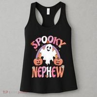 Family Retro Spooky Nephew Groovy Retro Halloween Ghost Costume Gift Women's Tank Top thumb 3
