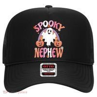 Family Retro Spooky Nephew Groovy Retro Halloween Ghost Costume Gift Hat thumb 0