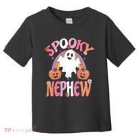 Family Retro Spooky Nephew Groovy Retro Halloween Ghost Costume Gift Toddler T-Shirt thumb 0