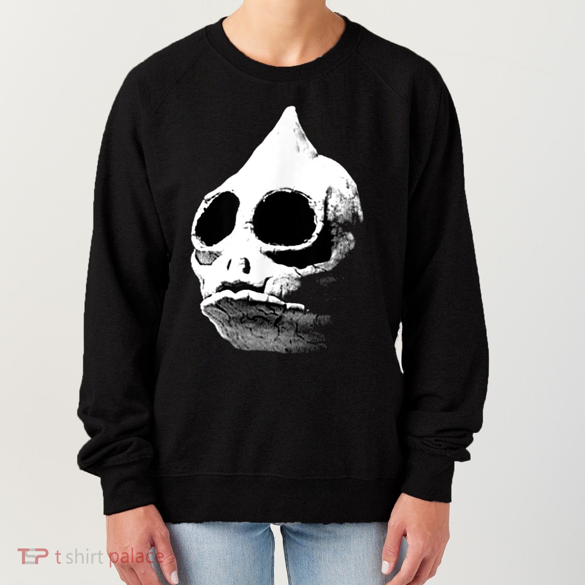 Funny Retro Sleestak Reptilian Skull Graphic Women's Sweatshirt