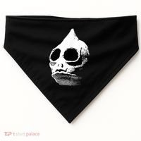 Funny Retro Sleestak Reptilian Skull Graphic USA-Made Doggie Bandana thumb 0