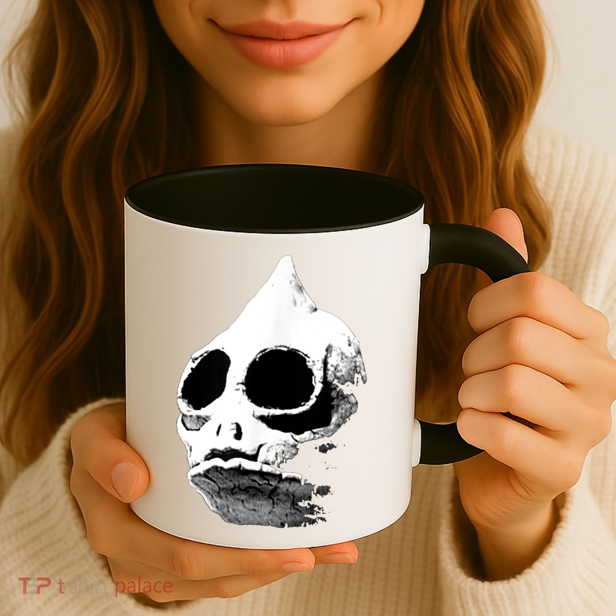 Funny Retro Sleestak Reptilian Skull Graphic Coffee Mug