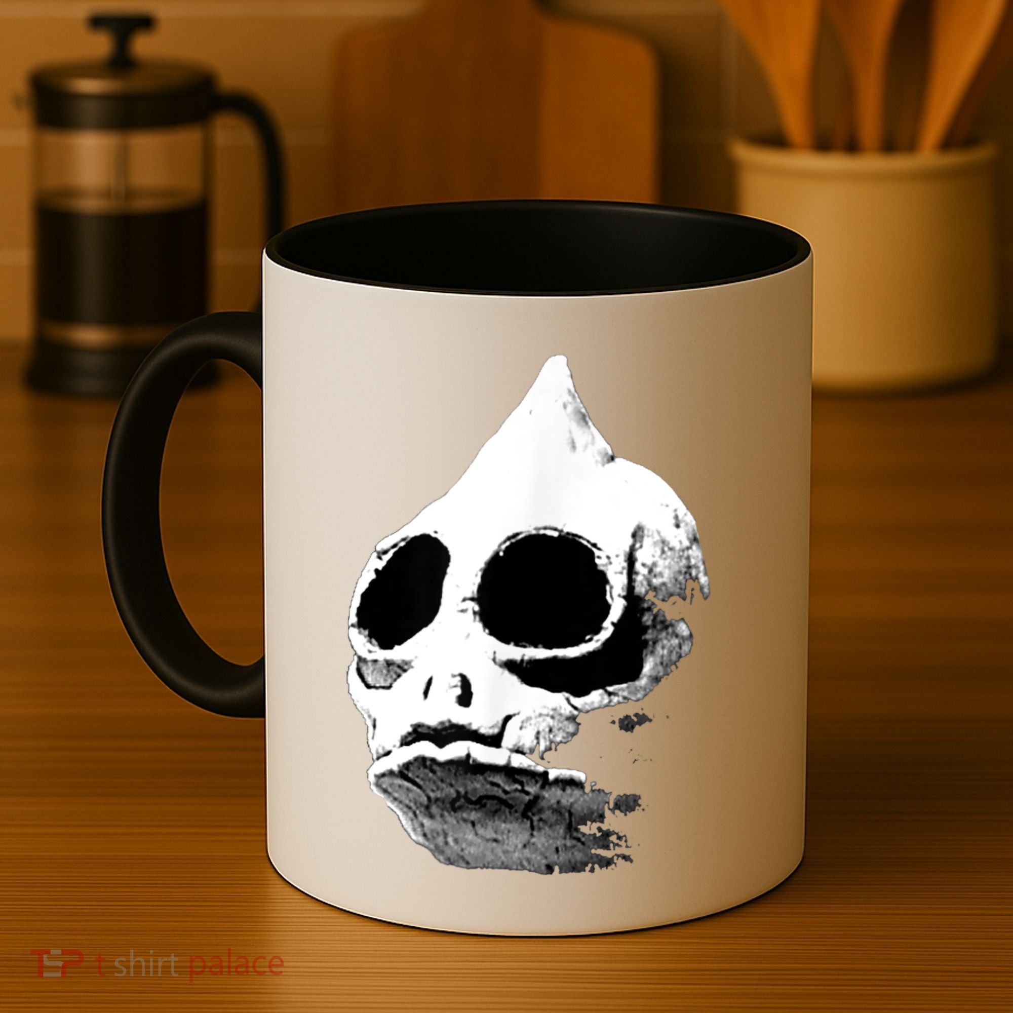 Funny Retro Sleestak Reptilian Skull Graphic Coffee Mug
