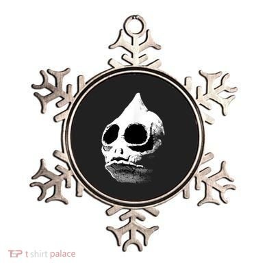 Funny Retro Sleestak Reptilian Skull Graphic Ornament