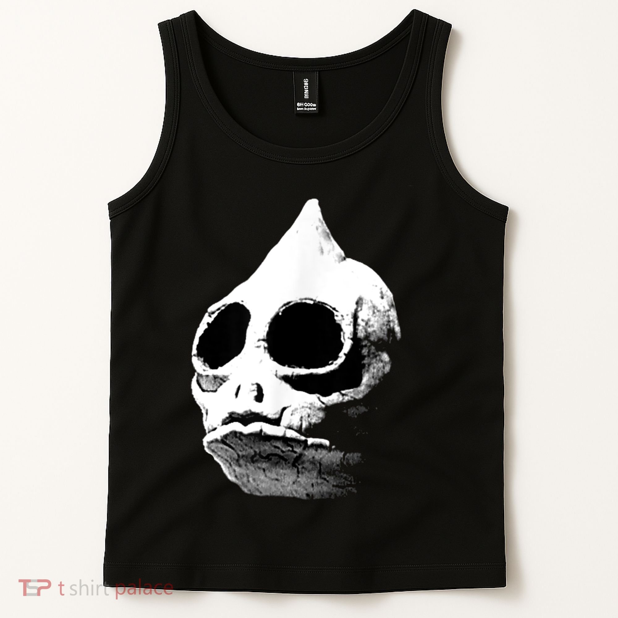 Funny Retro Sleestak Reptilian Skull Graphic Tank Top