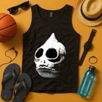 Funny Retro Sleestak Reptilian Skull Graphic Tank Top thumb 4