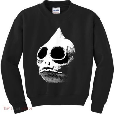 Funny Retro Sleestak Reptilian Skull Graphic Kids Sweatshirt