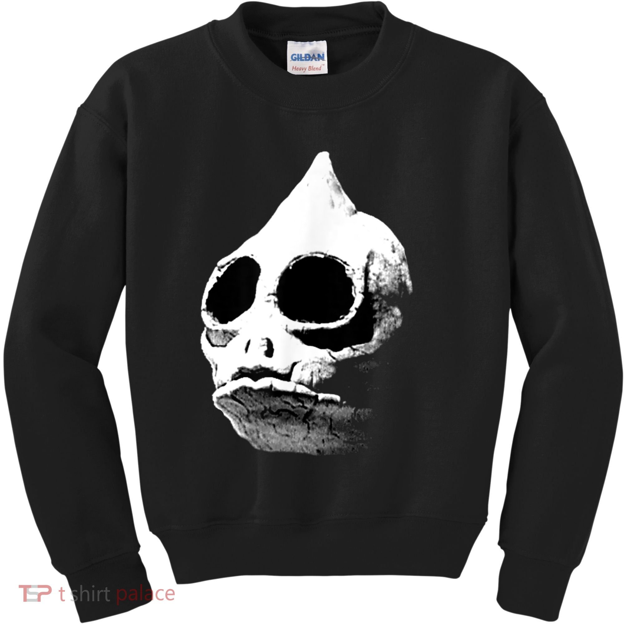 Funny Retro Sleestak Reptilian Skull Graphic Kids Sweatshirt