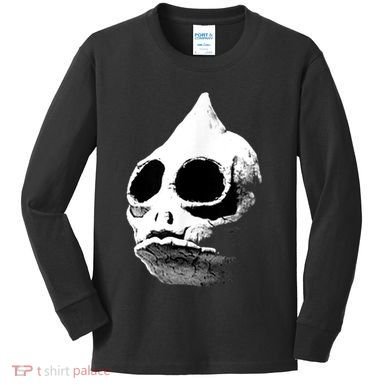 Funny Retro Sleestak Reptilian Skull Graphic Kids Long Sleeve Shirt