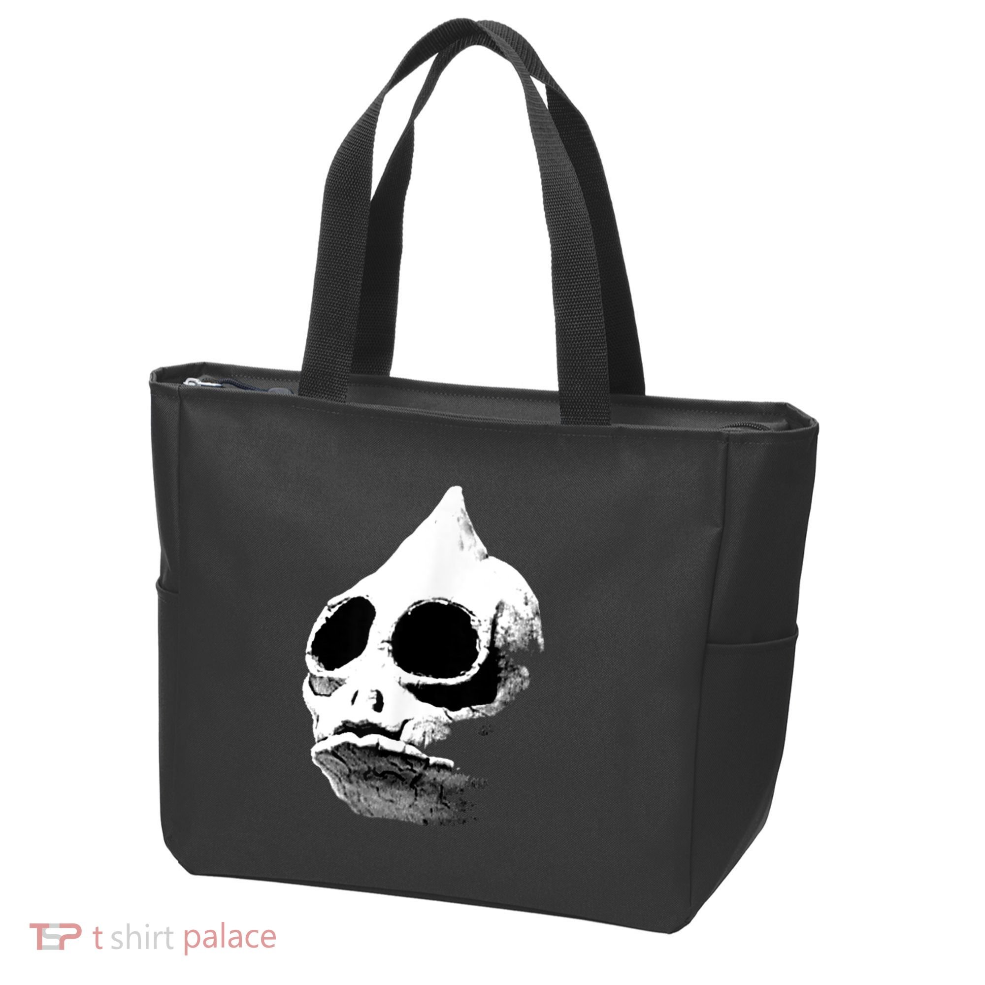 Funny Retro Sleestak Reptilian Skull Graphic Tote Bag