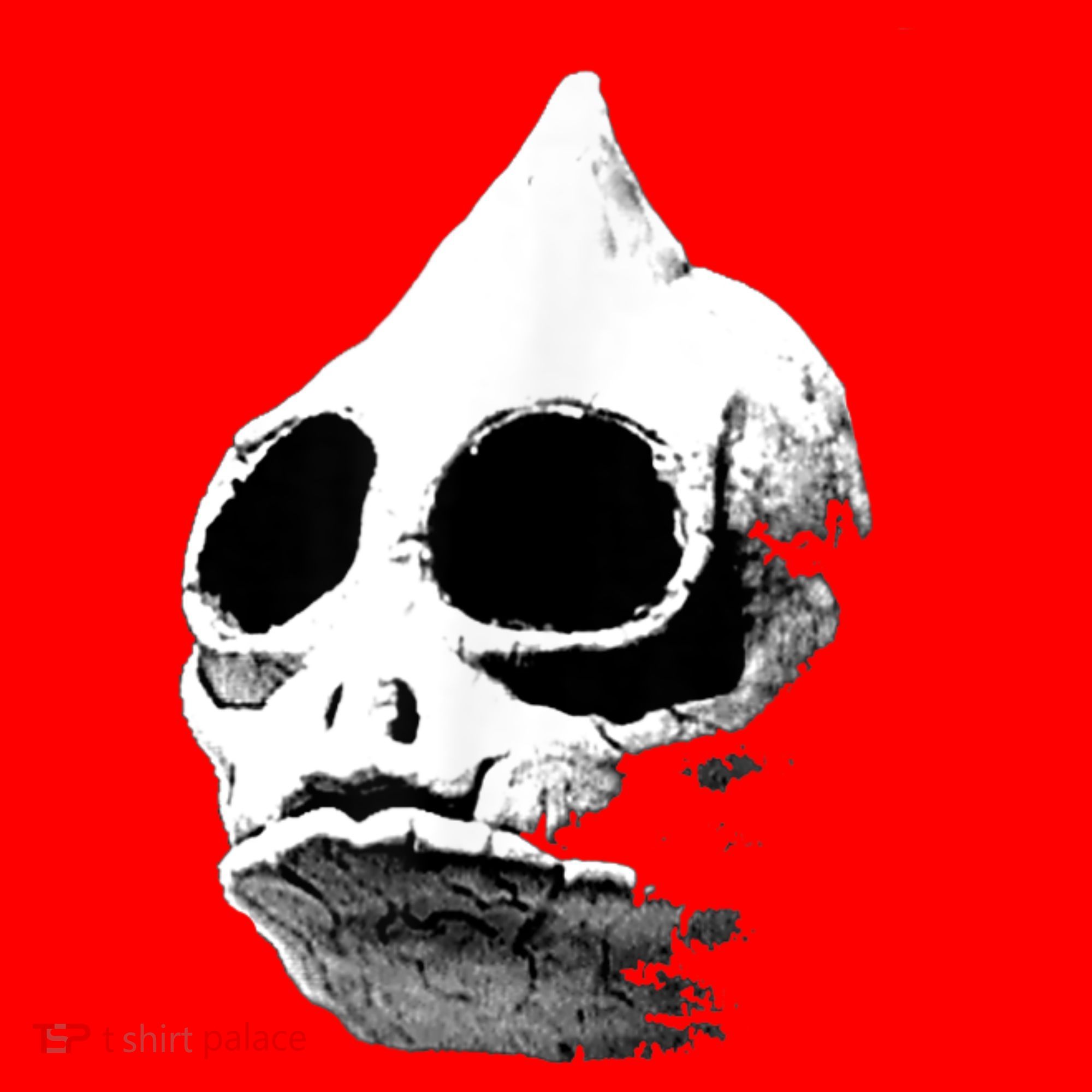 Funny Retro Sleestak Reptilian Skull Graphic Santa Hat