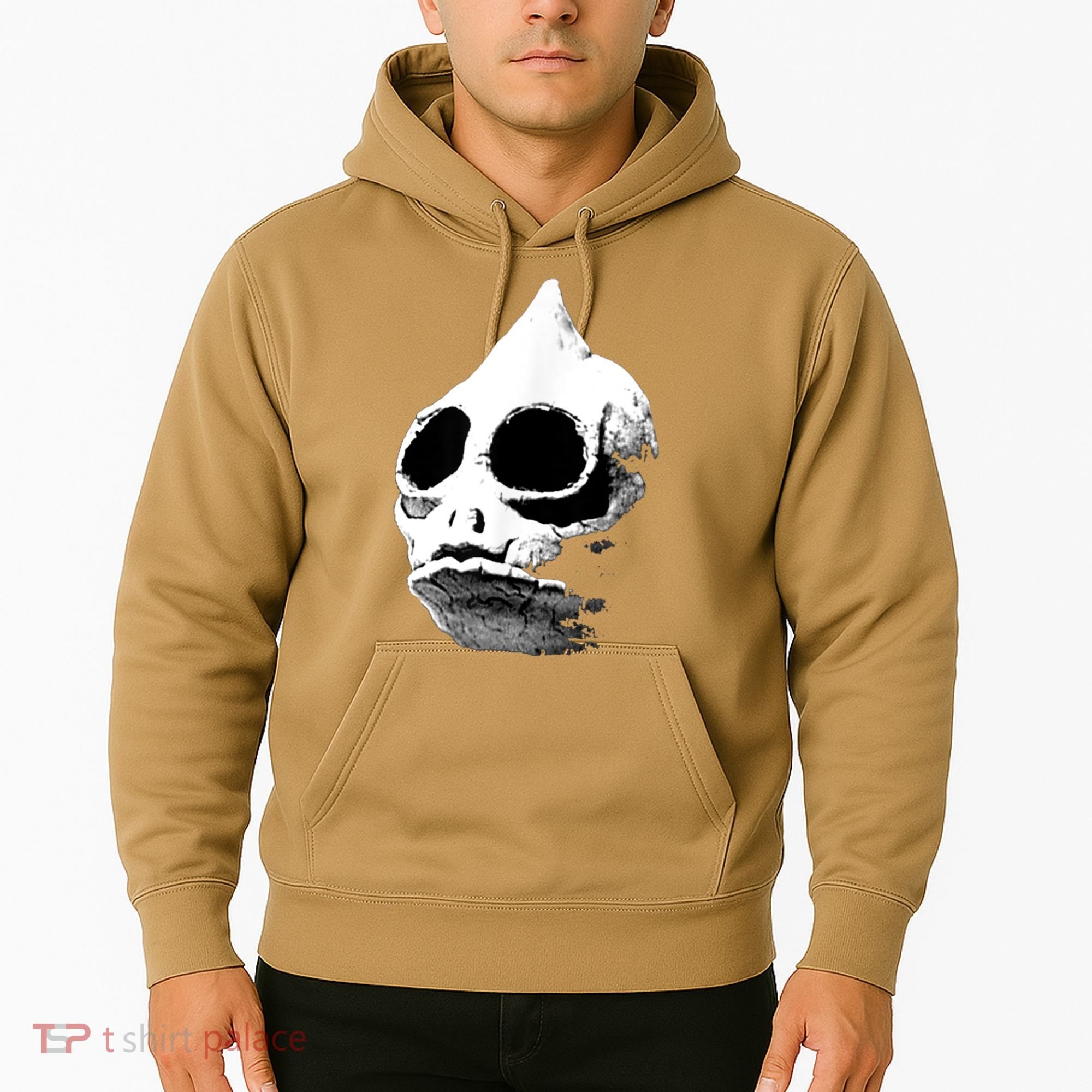 Funny Retro Sleestak Reptilian Skull Graphic Hoodie