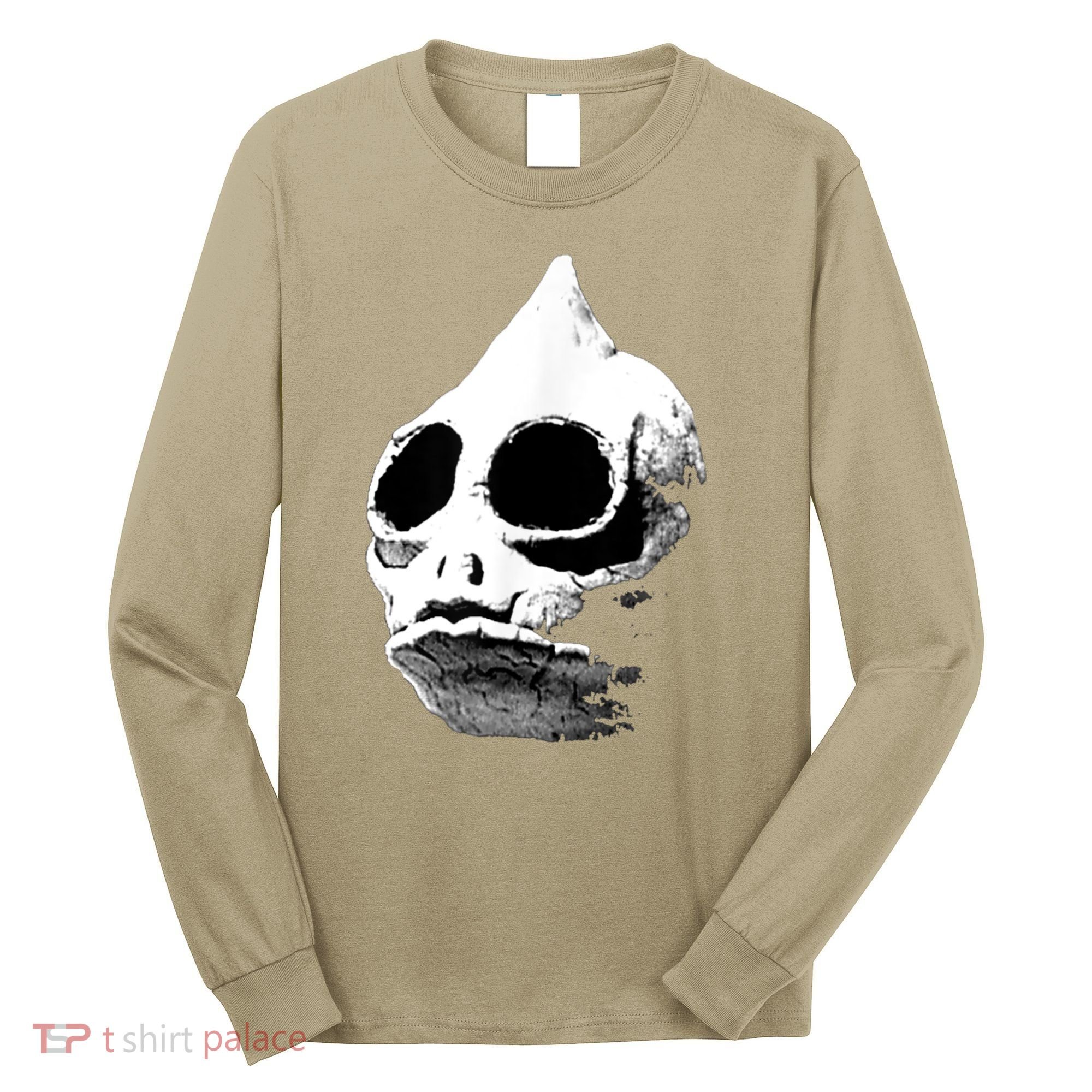 Funny Retro Sleestak Reptilian Skull Graphic Long Sleeve Shirt