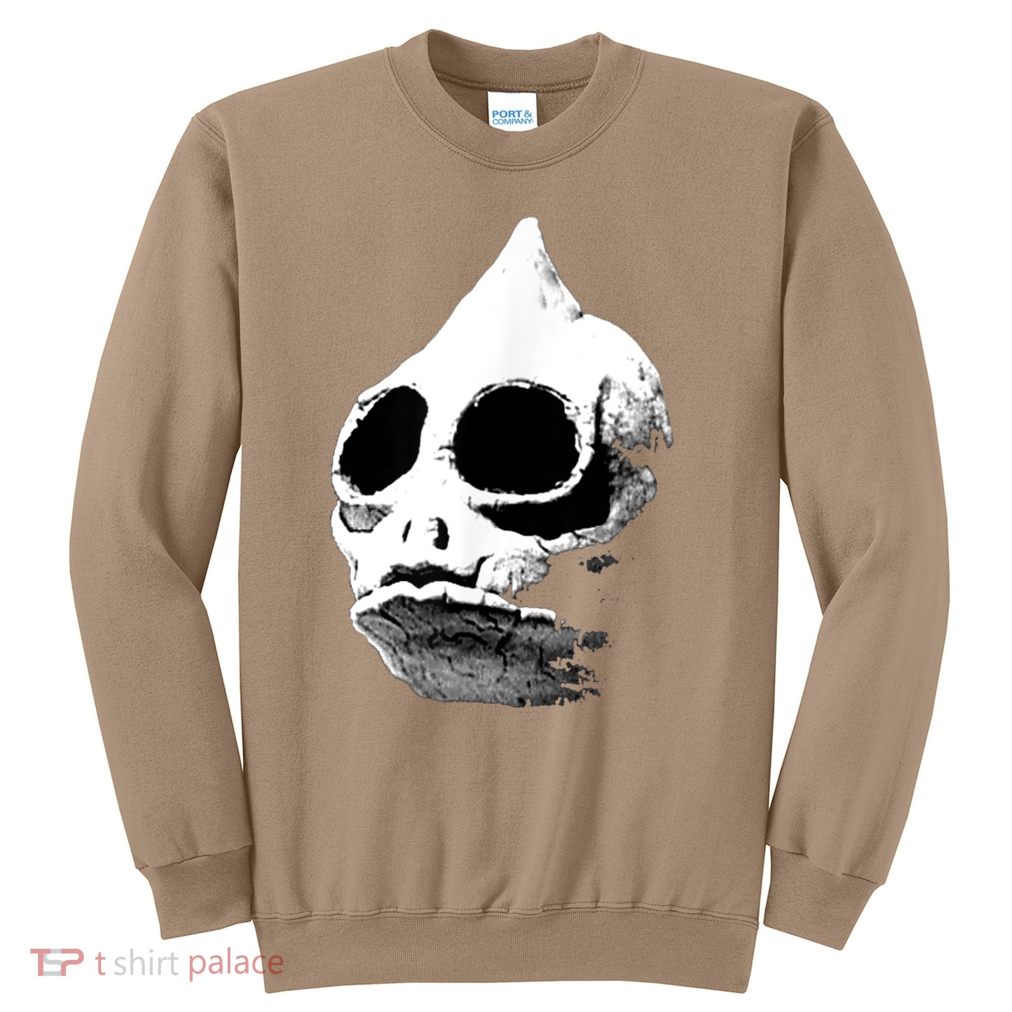 Funny Retro Sleestak Reptilian Skull Graphic Sweatshirt