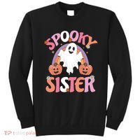 Family Retro Spooky Sister Groovy Retro Halloween Ghost Costume Gift Sweatshirt thumb 0
