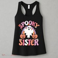 Family Retro Spooky Sister Groovy Retro Halloween Ghost Costume Gift Women's Tank Top thumb 3