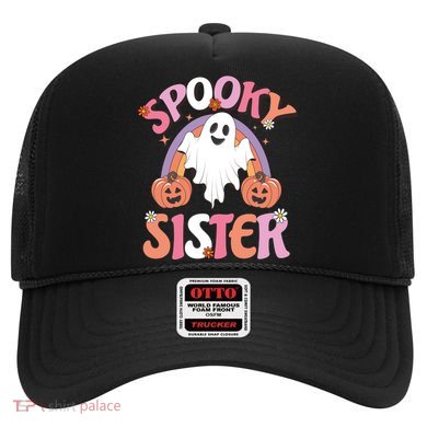 Family Retro Spooky Sister Groovy Retro Halloween Ghost Costume Gift Hat