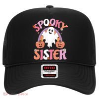Family Retro Spooky Sister Groovy Retro Halloween Ghost Costume Gift Hat thumb 0