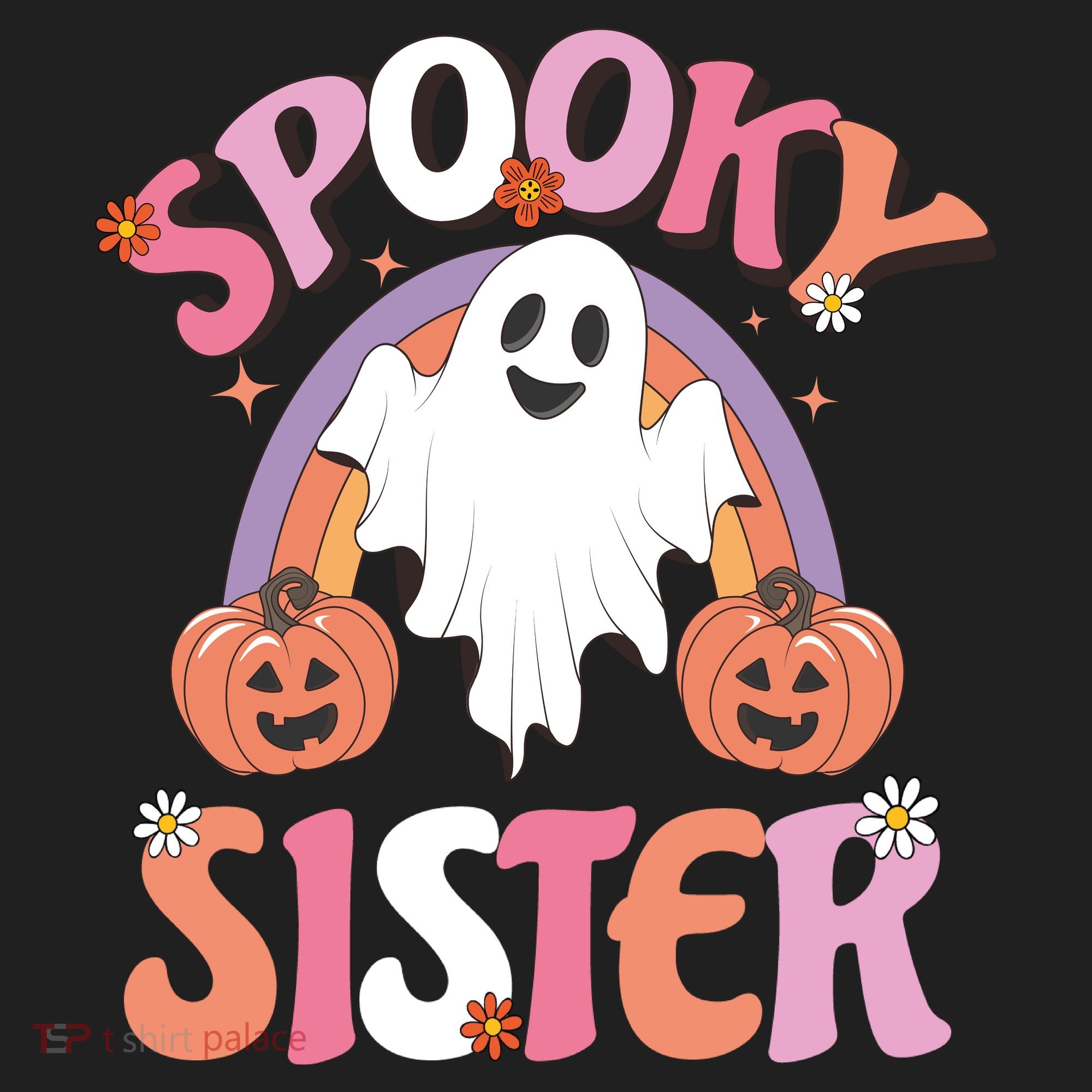 Family Retro Spooky Sister Groovy Retro Halloween Ghost Costume Gift Hat