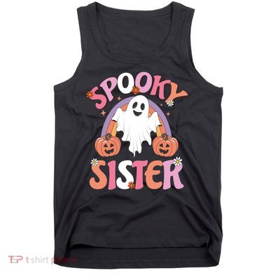 Family Retro Spooky Sister Groovy Retro Halloween Ghost Costume Gift Tank Top