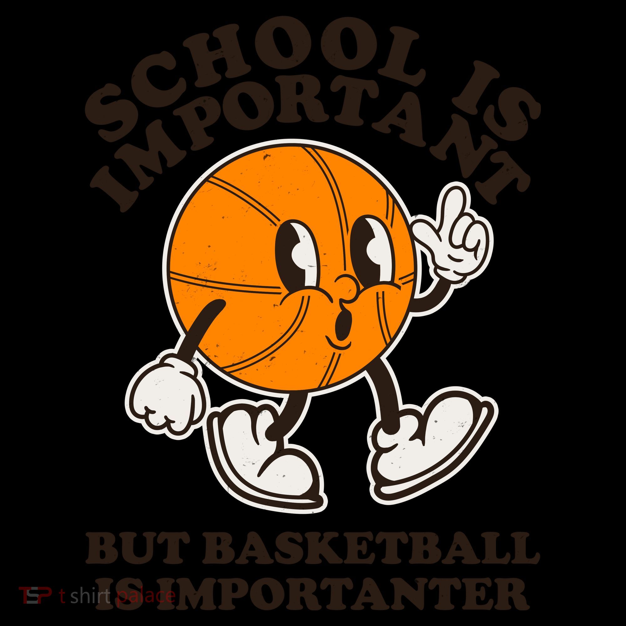 Funny Retro School Is Important But Basketball Is Importanter Coffee Mug