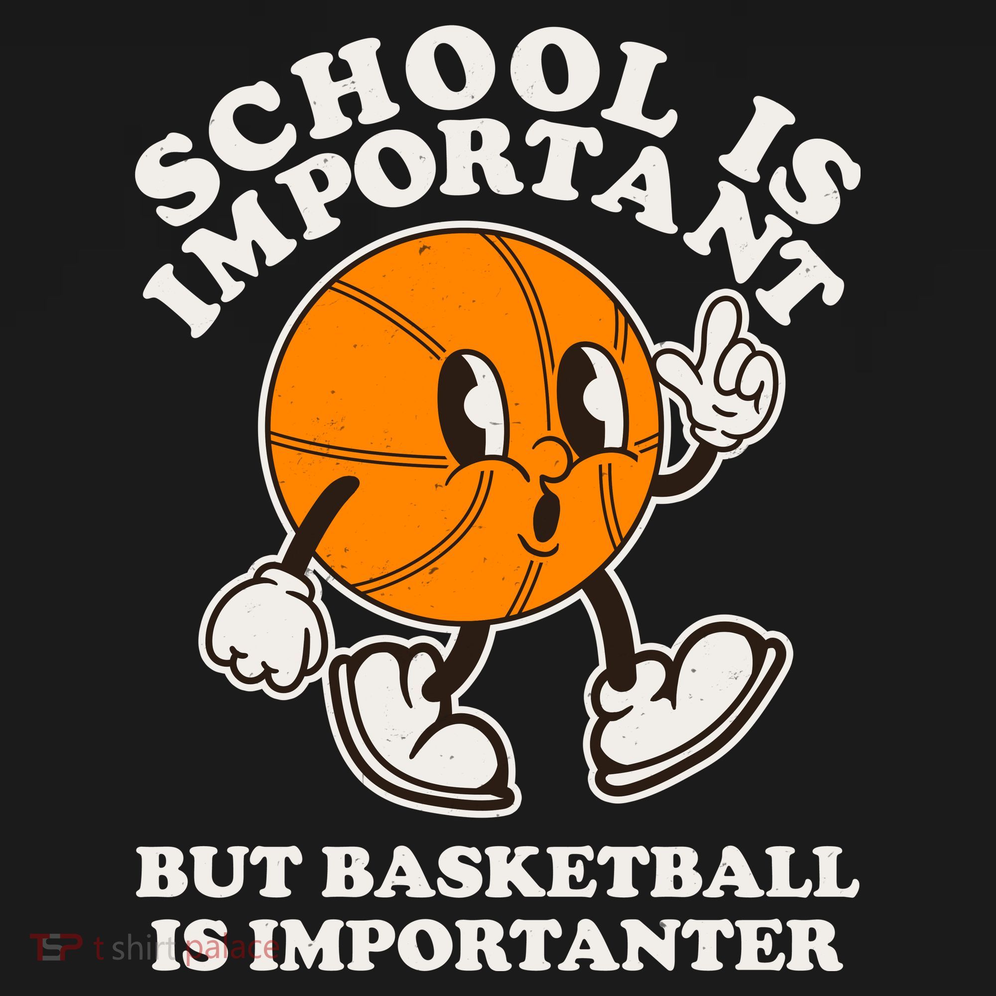 Funny Retro School Is Important But Basketball Is Importanter Women's Hoodie