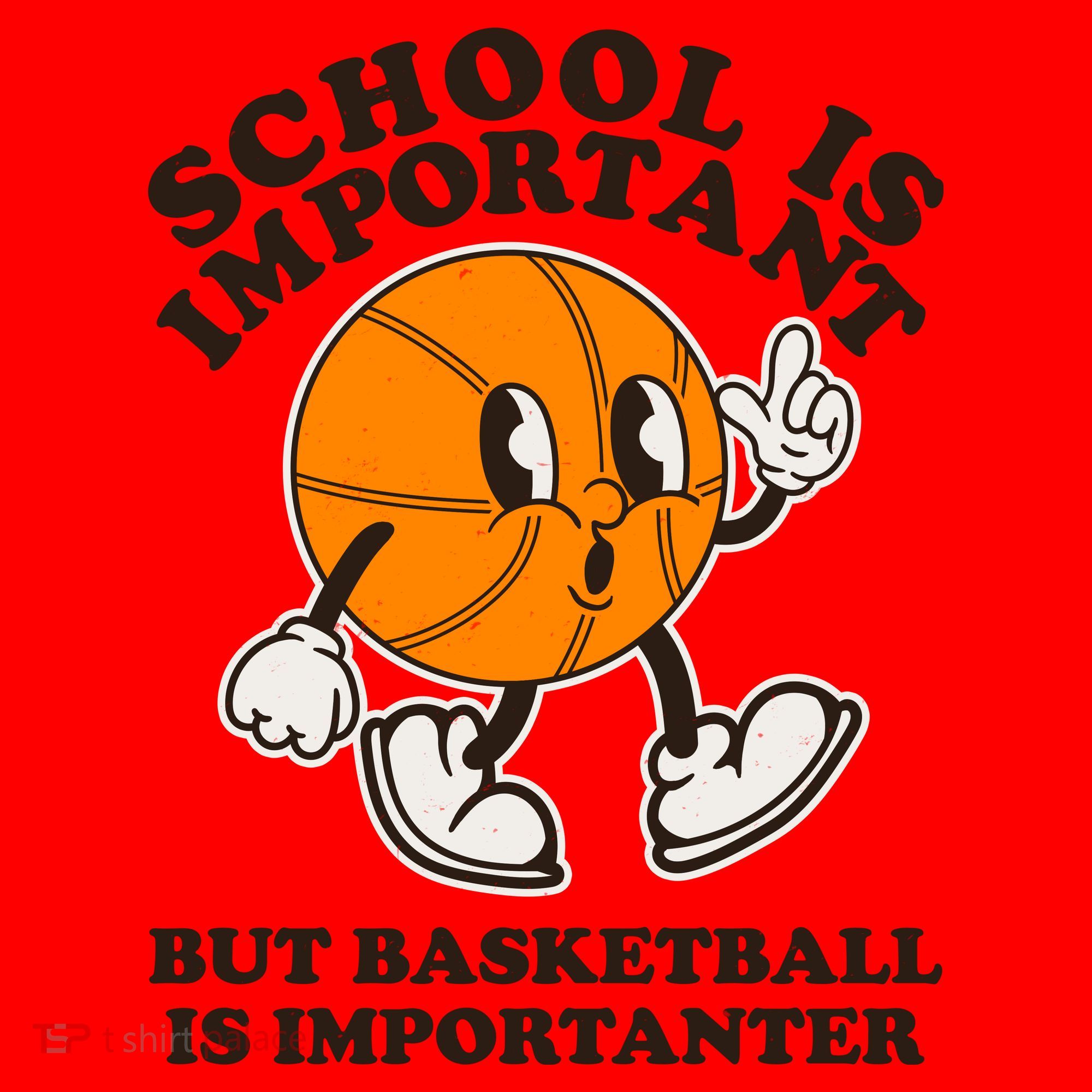 Funny Retro School Is Important But Basketball Is Importanter Santa Hat