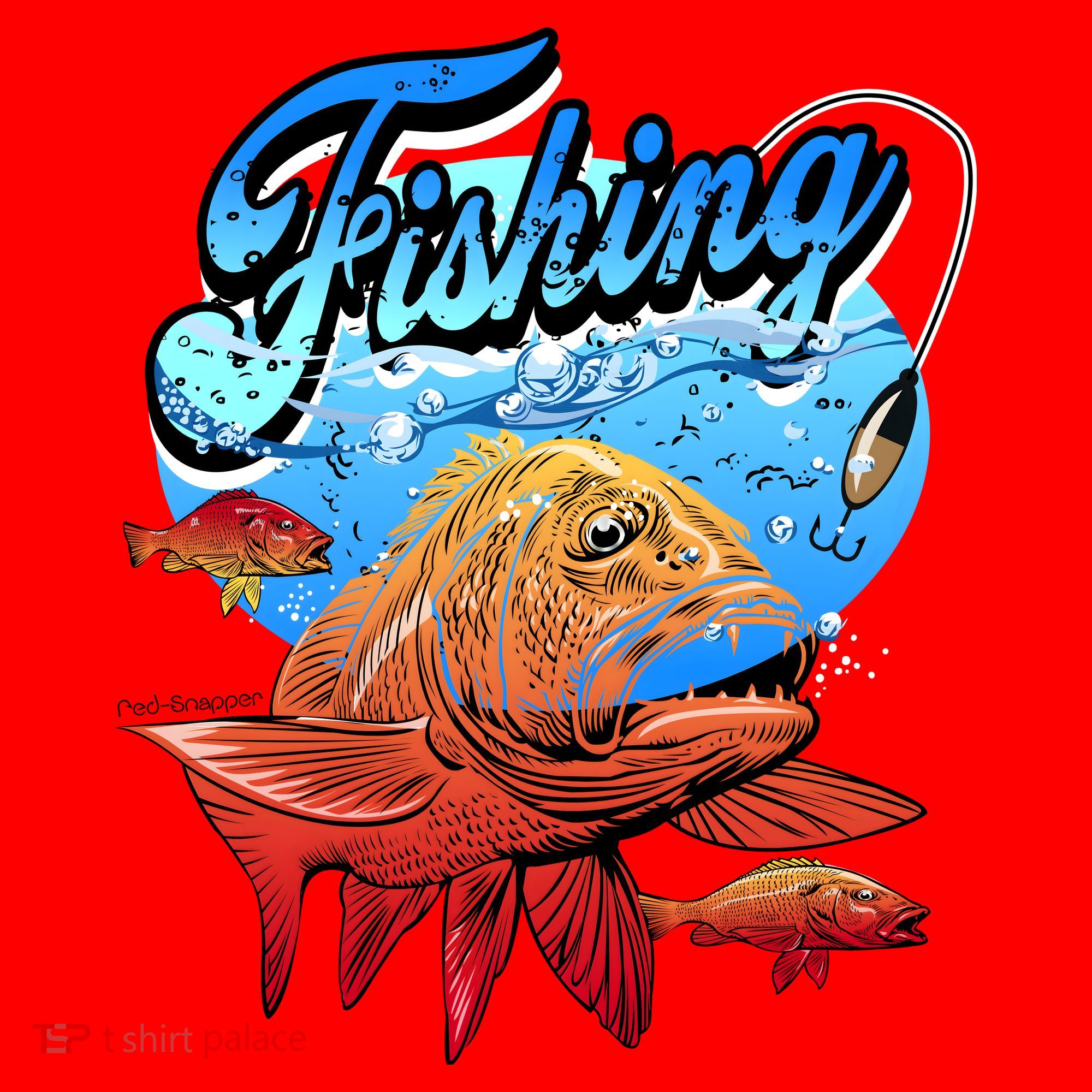 Fishing Red Snapper Santa Hat