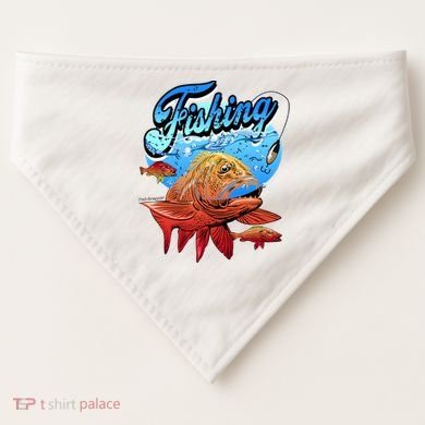 Fishing Red Snapper USA-Made Doggie Bandana