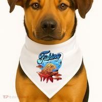 Fishing Red Snapper USA-Made Doggie Bandana thumb 1